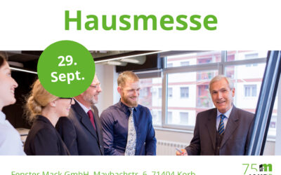 Einladung zur Hausmesse am 29. September 2024 – Fenster und Haustüren optimal für den Winter vorbereiten